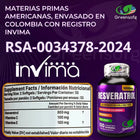 Resveratrol Con INVIMA 1000mg — Antioxidante + Colágeno + Vitamina C